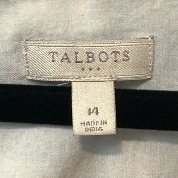 Talbots Black, White, and Blue Striped Dress - Picture 3 of 3